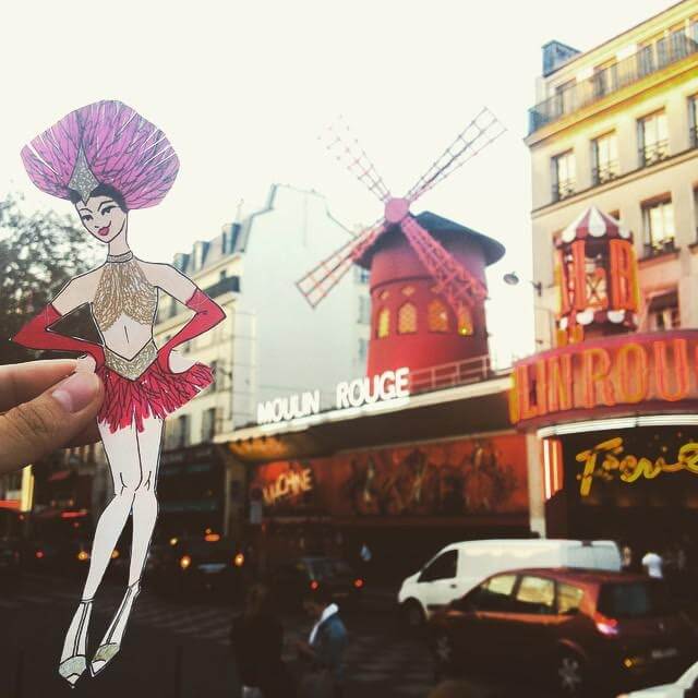LOOK: This Student Made Paperdolls To Replace Herself In Her Tourist Photos