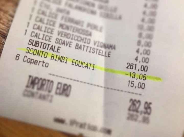 Italian restaurant discount