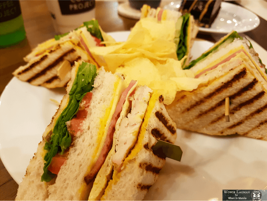 Coffee clubhouse sandwich