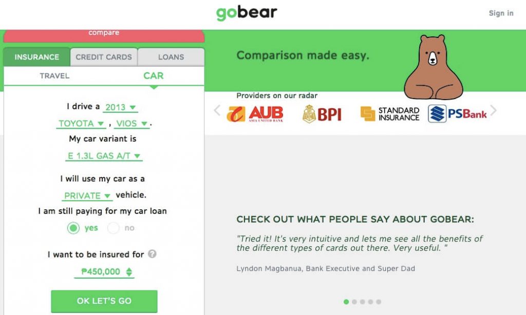 GoBear Auto Insurance Car Insurance Comparison