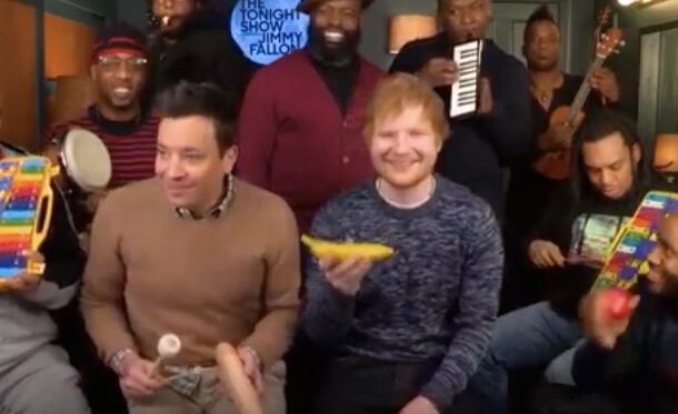 Jimmy Fallon Ed Sheeran The Roots Shape of You Classroom Instruments