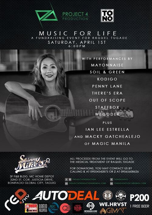 MUSIC FOR LIFE A Fund Raising Event for Raquel Tugade