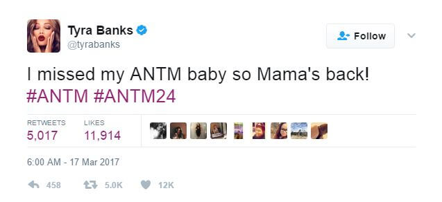 Tyra Banks Tweet
