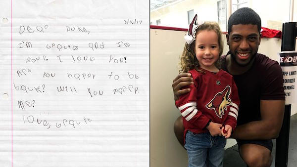 nhl gracie hernandez proposal duclair