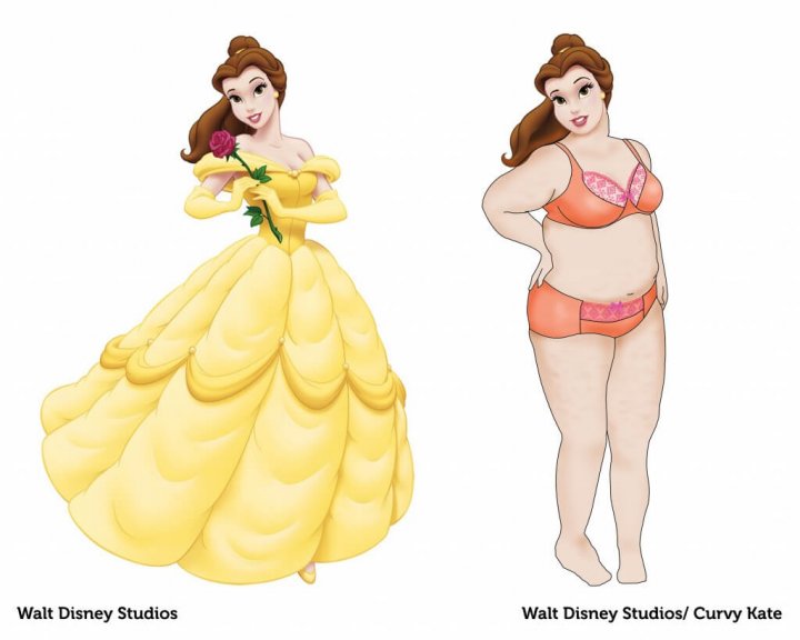 Belle Curvy Disney Princess