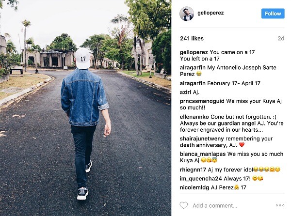 LOOK: Touching tributes for late actor AJ Perez on his sixth year 2 Gello Perez2