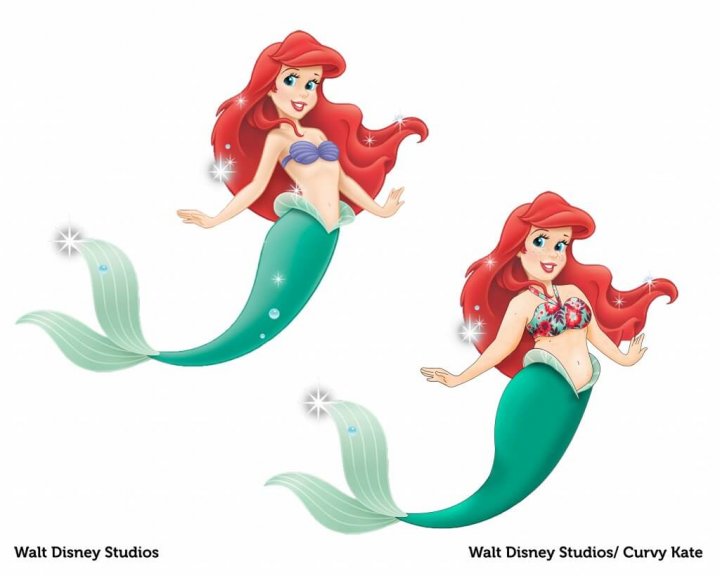 Little Mermaid Disney Princess Before and After