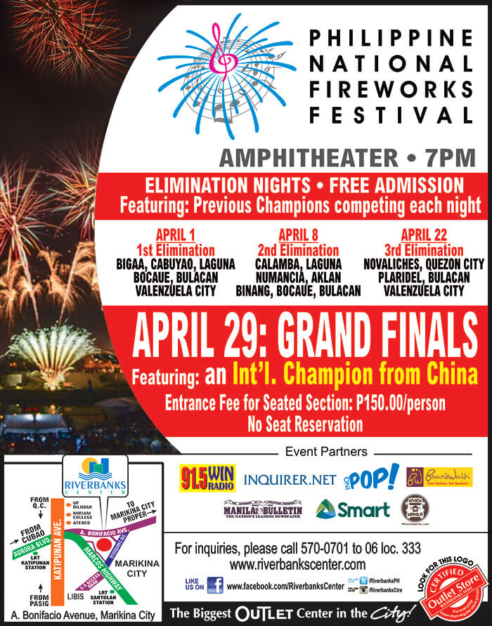 Riverbanks Center's Philippine National Fireworks Festival 1 Poster 2c - PNFF (When in Manilal)
