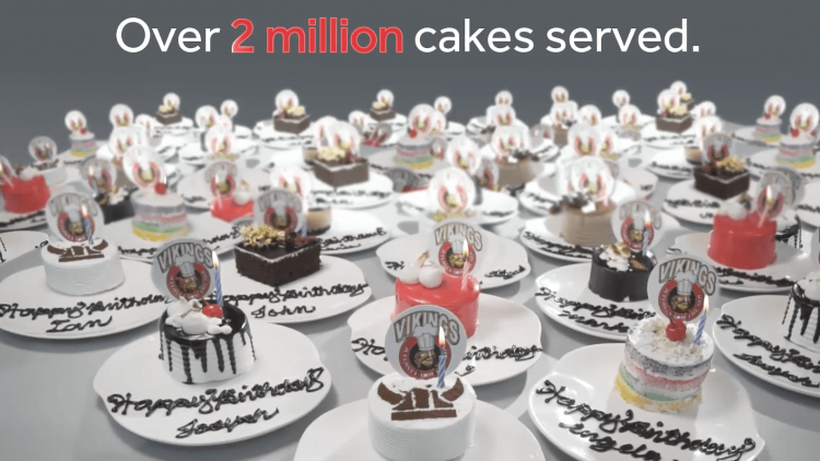 Vikings luxury buffet 7 million cakes