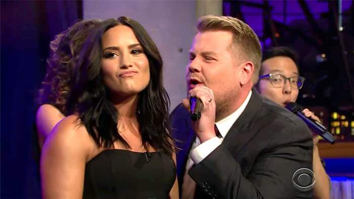 demi lovato james corden