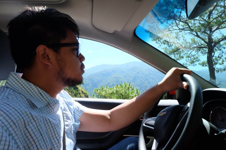 North road trip driving motorist