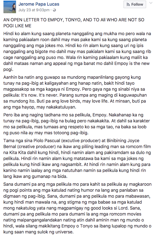 open letter to empoy