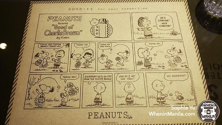 Peanuts Cafe- placemat