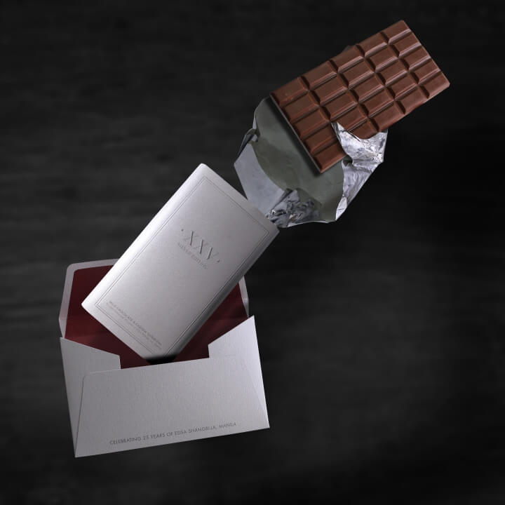 The Bakeshops Limited Edition Silver Anniversary Chocolate Bar