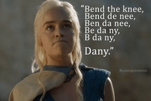 daenerys bend the knee