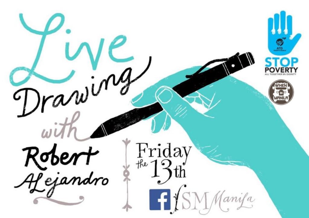 Live drawing with Robert Alejandro for the benefit of ATD Philippines
