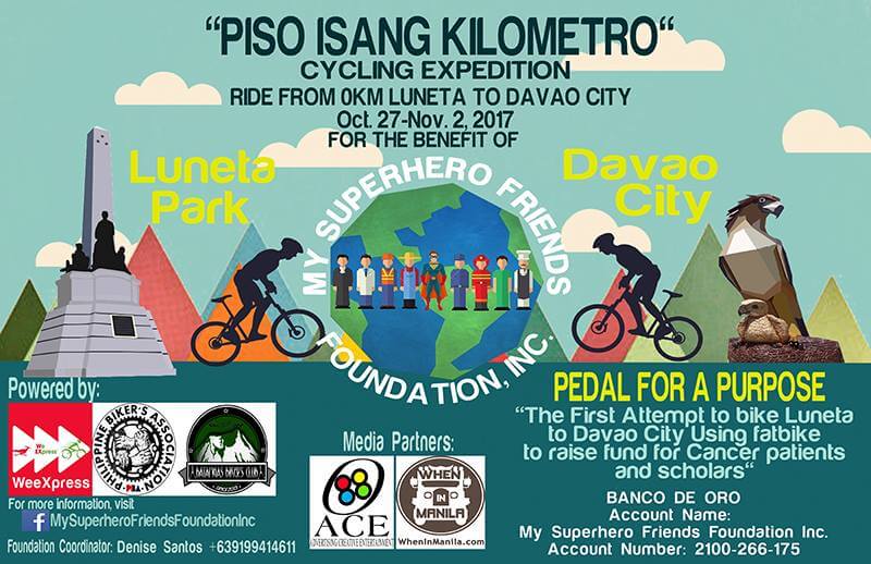 Historic Cycling Expedition from Luneta to Davao by Volunteer Bikers to Raise Funds for Cancer patients 1 wheninmanilajpeg
