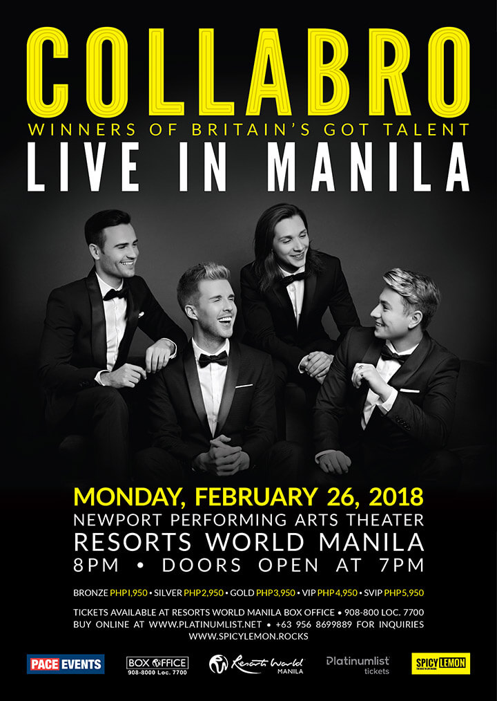 Collabro, the Winners of TV's 'Britain's Got Talent', is Coming to Manila This February 2 Collabro A2 Poster