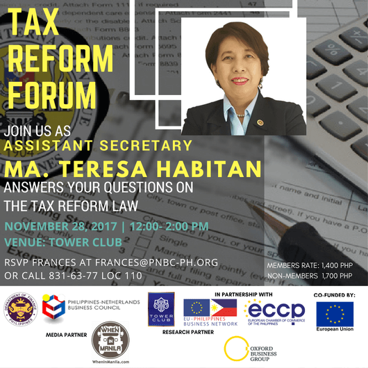 PNBC Tax Reform Forum Poster