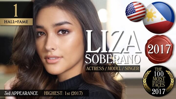 Liza Soberano No. 1 100 Most Beautiful Faces of 2017