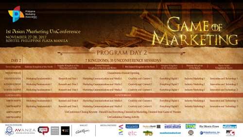 Game of Marketing UnConference: A Storm of Ideas 3 Poster Program Day2