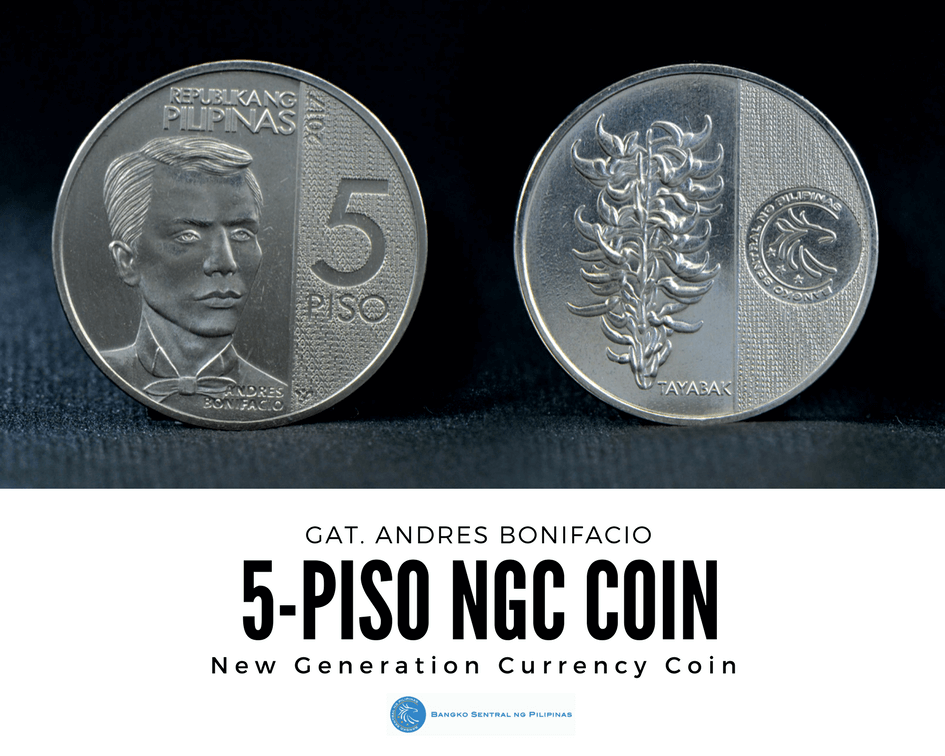 Andres Bonifacio Replaces Emilio Aguinaldo In New 5 peso Coin Design andres-bonifacio-replaces-emilio-aguinaldo-in-new-5-peso-coin-design