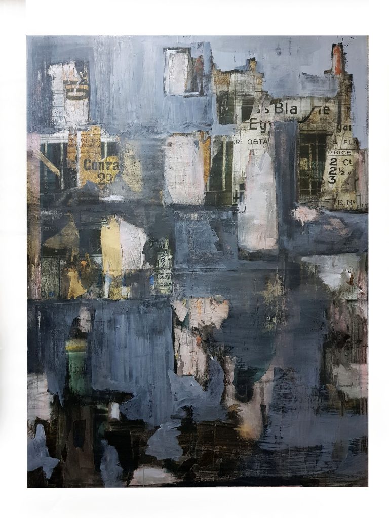 Rosa Luxemburg Straße oil and acrylic on canvas 60 x 48 in 2018