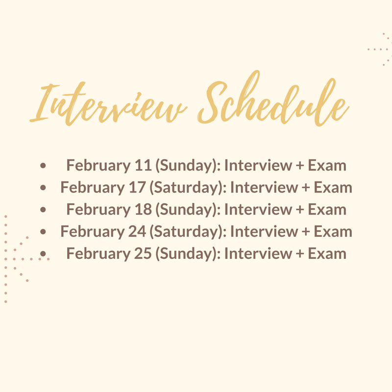 WIMterns Interview Schedule
