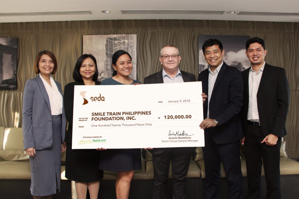 Seda Hotels Turn Over Donation to Smile Train
