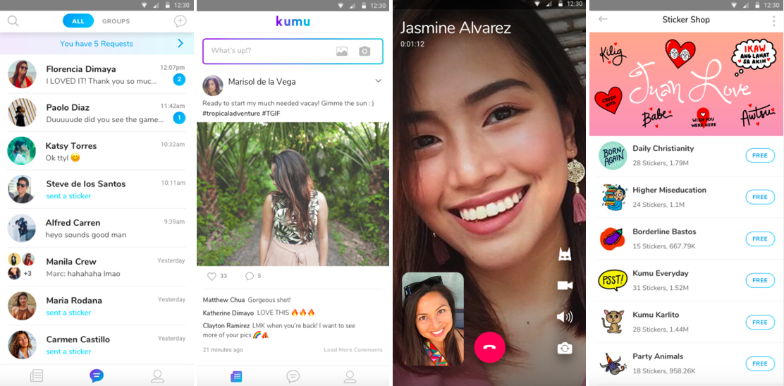Kumu-messaging-and-video-calls