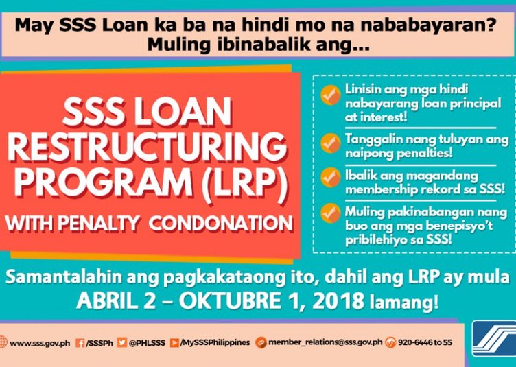 SSS loan restructuring program penalty condonation