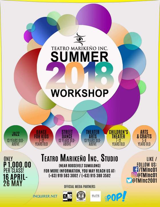 Teatro Marikeño Inc. Summer Workshop 2018 poster