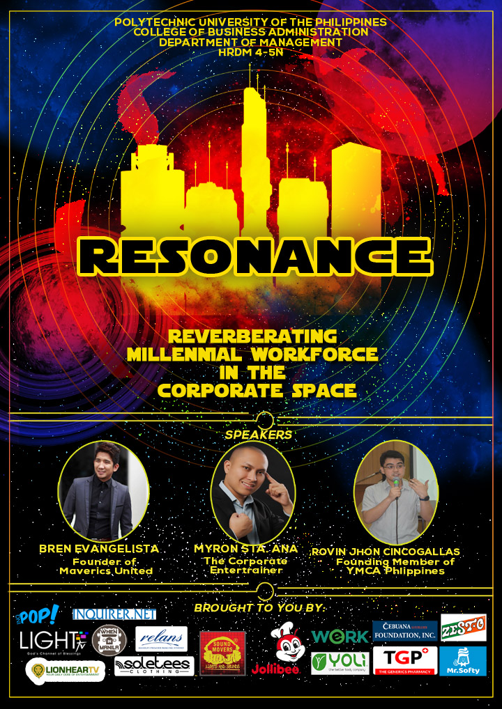 PUP-HRDM blasts off with Resonance 1 a4 Poster for WIM
