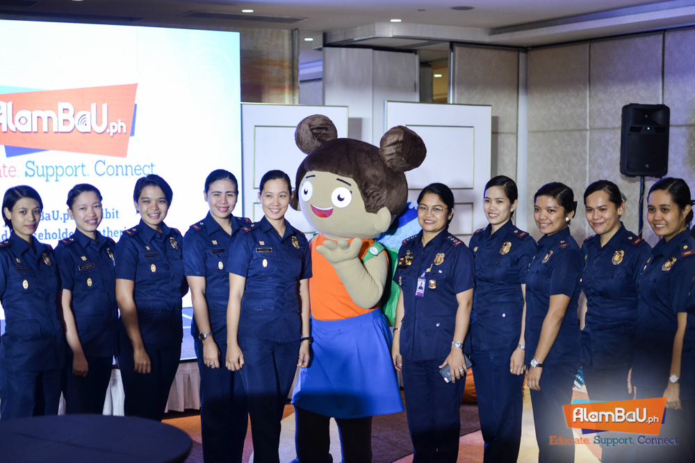 1 Members of Philippine National Police Women and Children Protection Center PNP WCPC with Ami mascot