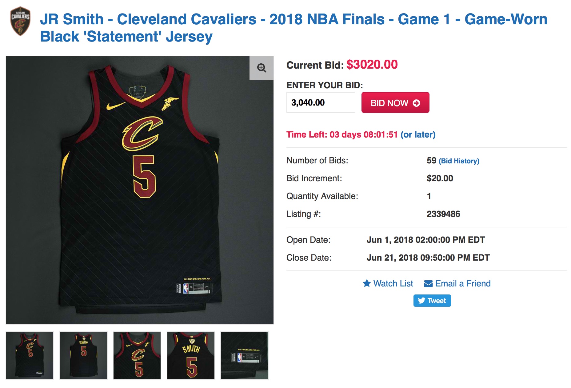 jr smith jersey
