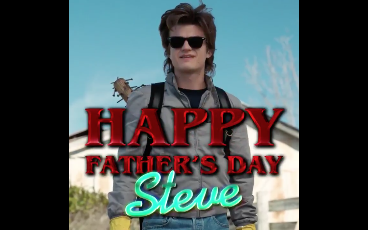 WATCH The "Stranger Things" kids greet their dad, Steve Harrington, a
