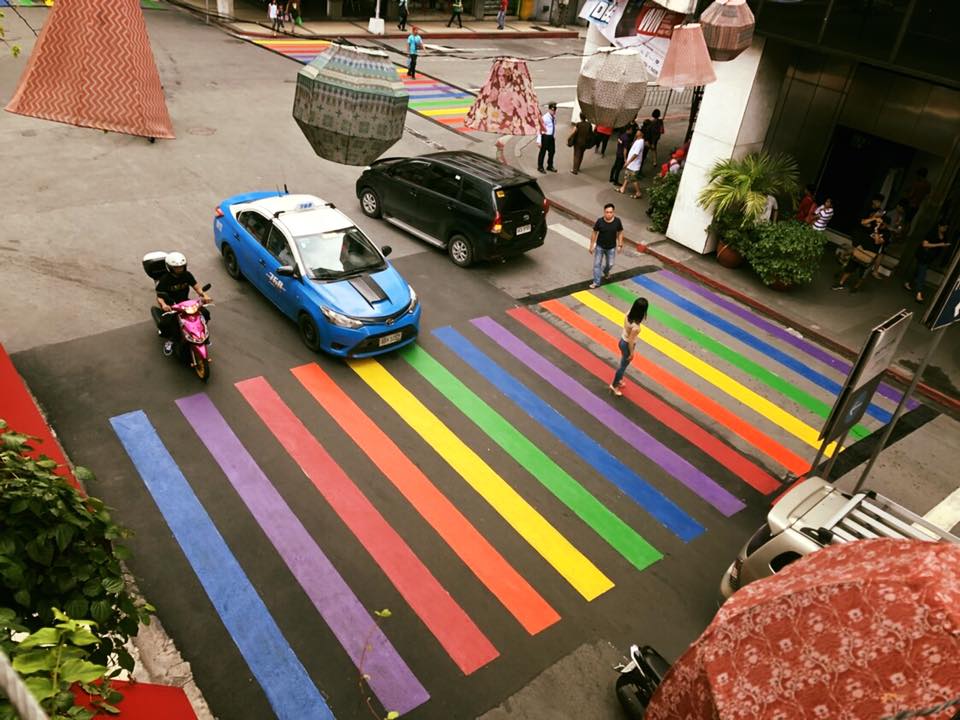 araneta center rainbow pedestrian 1