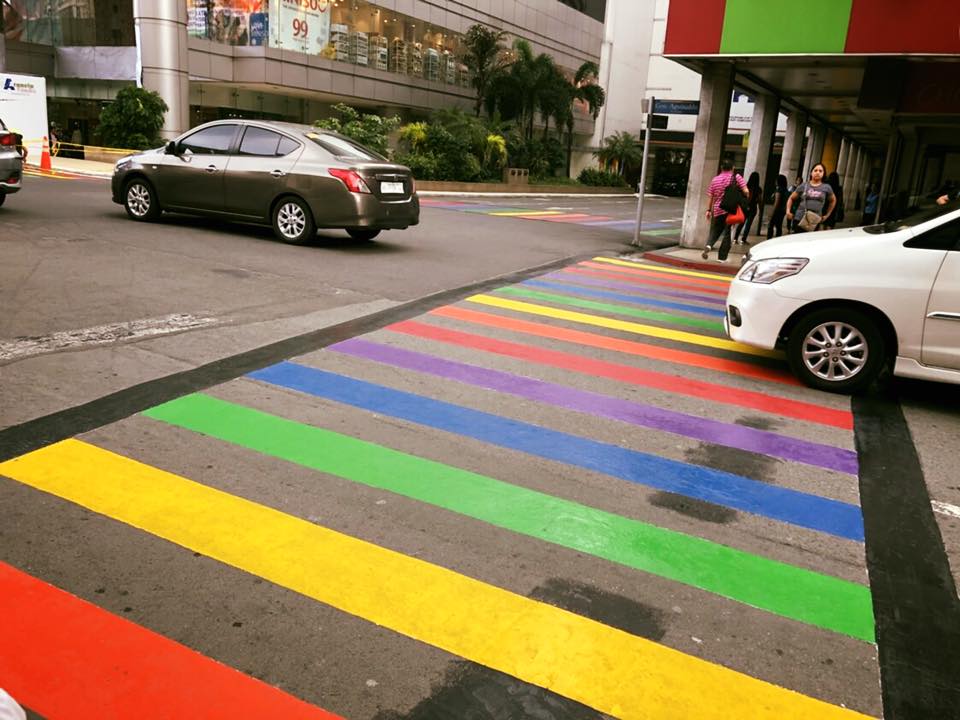araneta center rainbow pedestrian 2