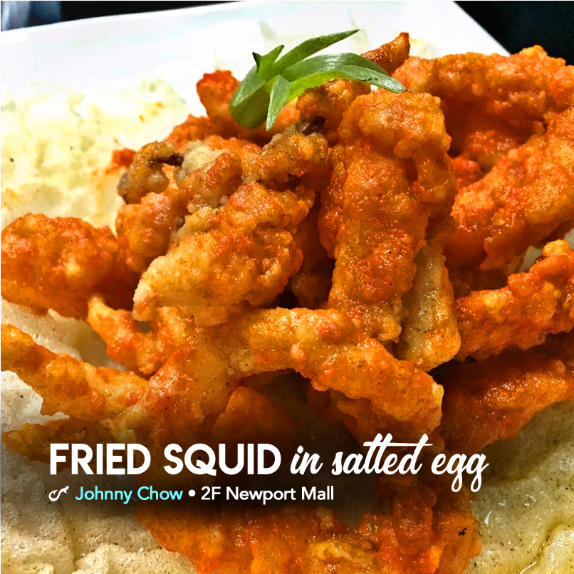 Fried Squid in Salted Egg at Johnny Chow