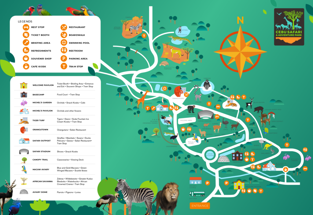 Cebu Safari map