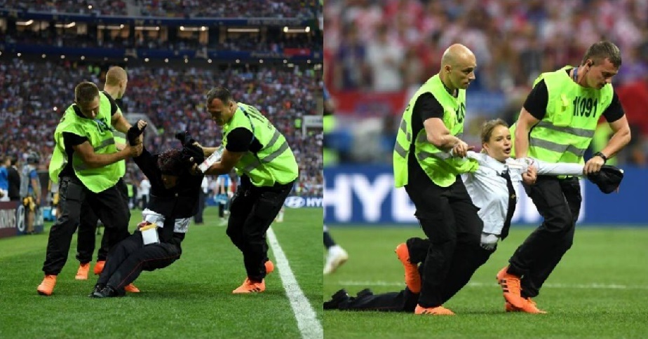 FIFA World Cup Finals France Croatia Pitch Invaders