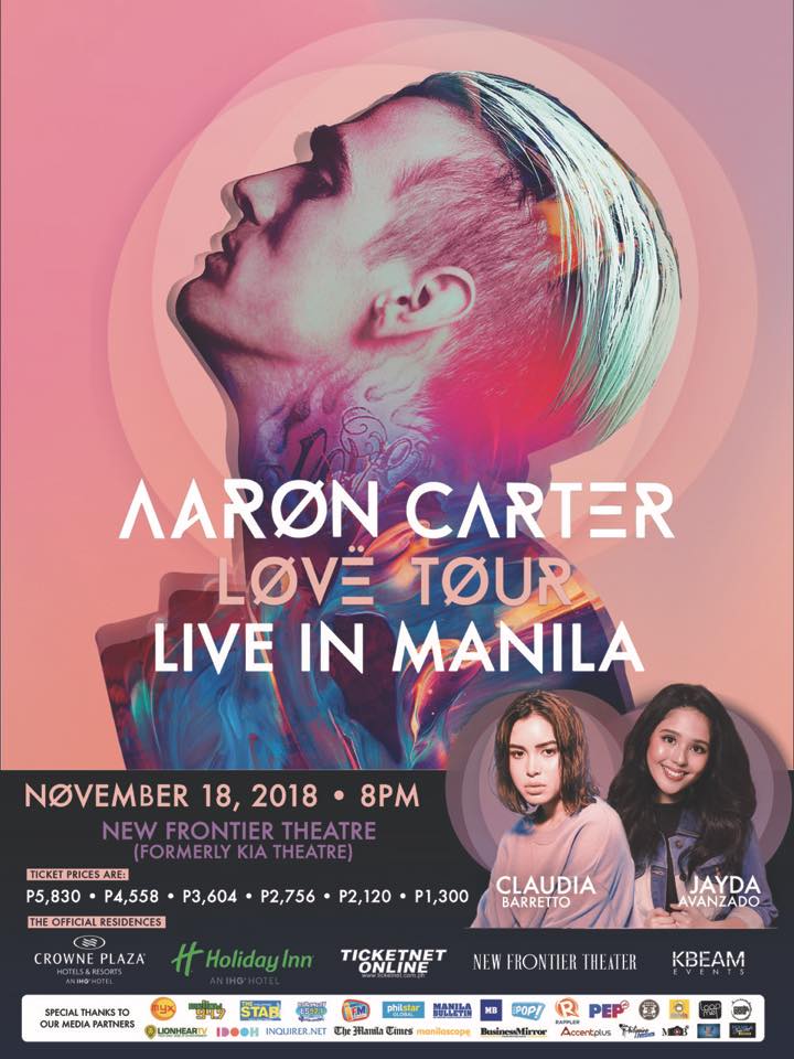 1 AARON CARTER REVISED POSTER AS OF OCTOBER 3