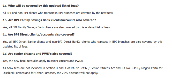 BPI Bank Fees 1