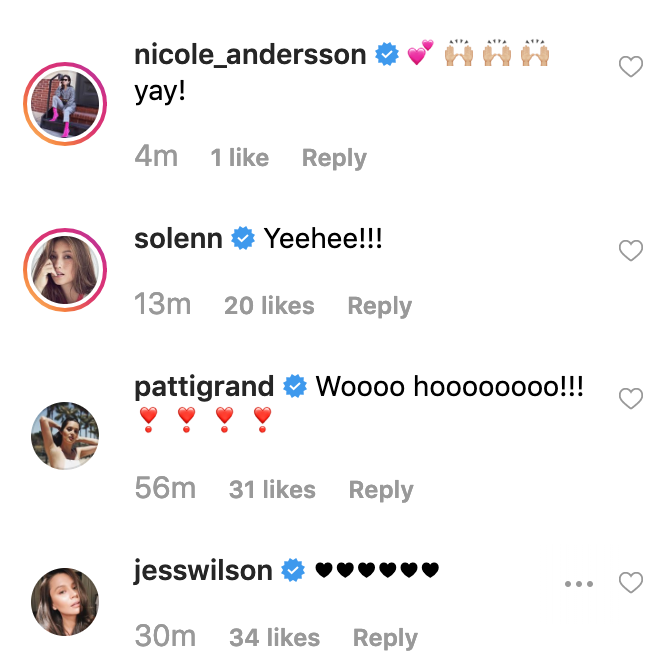 Georgina's squad reacts to baby announcement 2