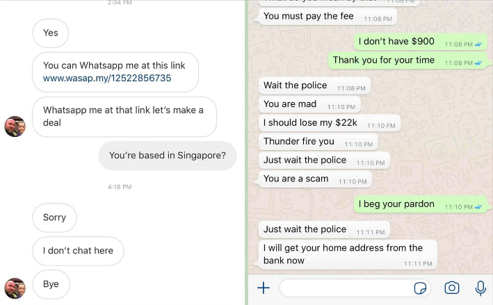 instagram scammer