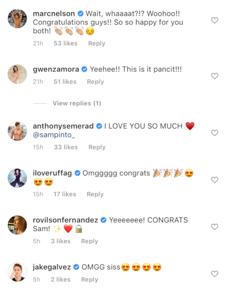 Sam Pinto Anthony Semerad engagement post