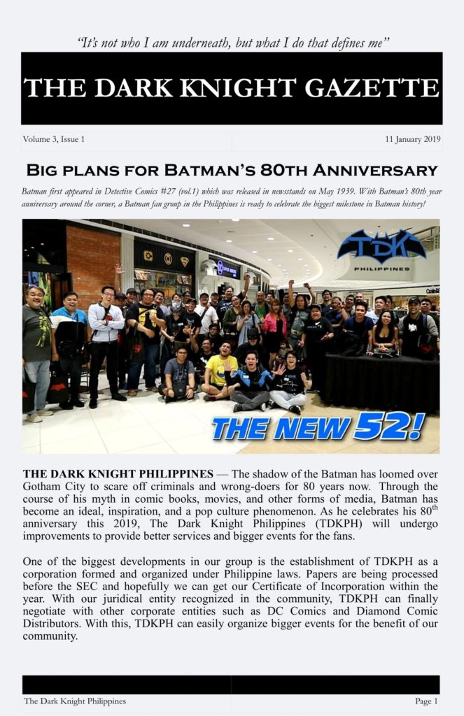LOOK: These Filipino Batman Fans Started a Charity Called A.L.F.R.E.D. 5 TDKPh Zine