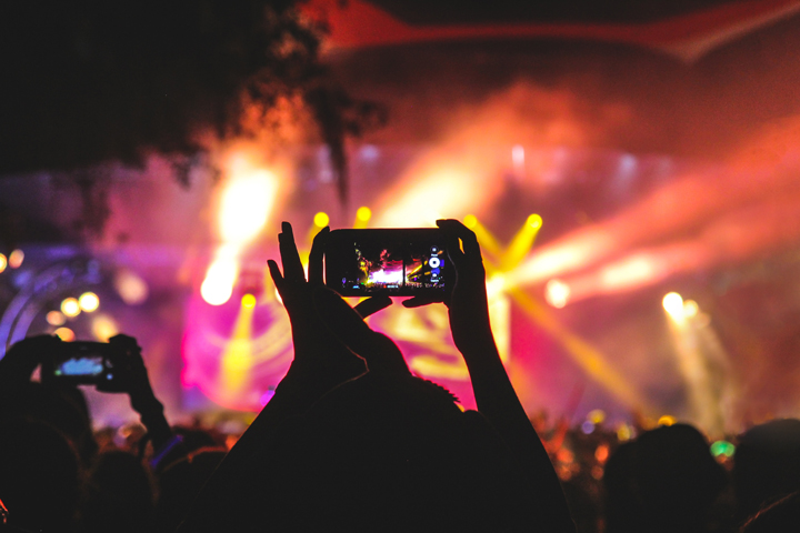 concert crowd stock image