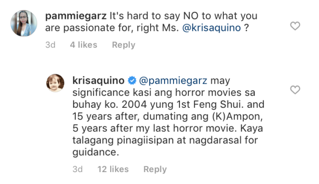 Kris Aquino IG comment MMFF 5