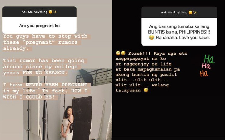 KC Concepcion Conception Rumors: Is She Pregnant? The Actress Speaks Out 2 KC CONCEPCION PREGNANCY RUMORS